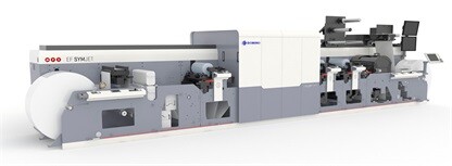 MPS EF SYMJET混合噴墨印刷解決方案，搭載Domino N610i數字噴墨印刷機，可為標簽加工商提供傳統(tǒng)與數碼印刷完美結合后形成的全新發(fā)展?jié)撡|