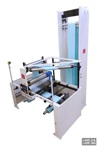 馬汀MBS對接式全自動不停機(jī)放卷設(shè)備加裝90度轉(zhuǎn)向桿，與印刷機(jī)連線時僅需65英寸的空間（幅寬17英寸）