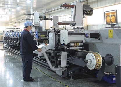 安德諾德車間安裝的捷拉斯ECS 340印刷機(jī)